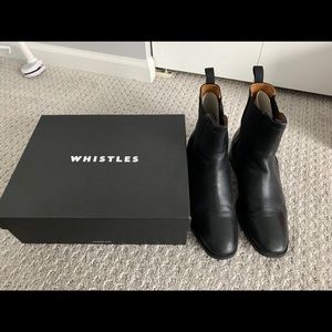 Whistles Black Chelsea Booties
